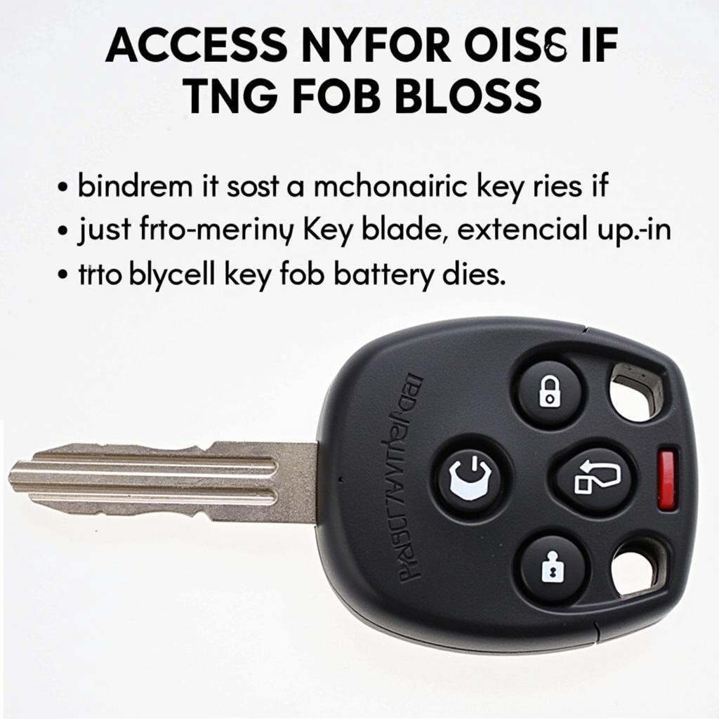 2001 Pontiac Aztek Key Fob and Key