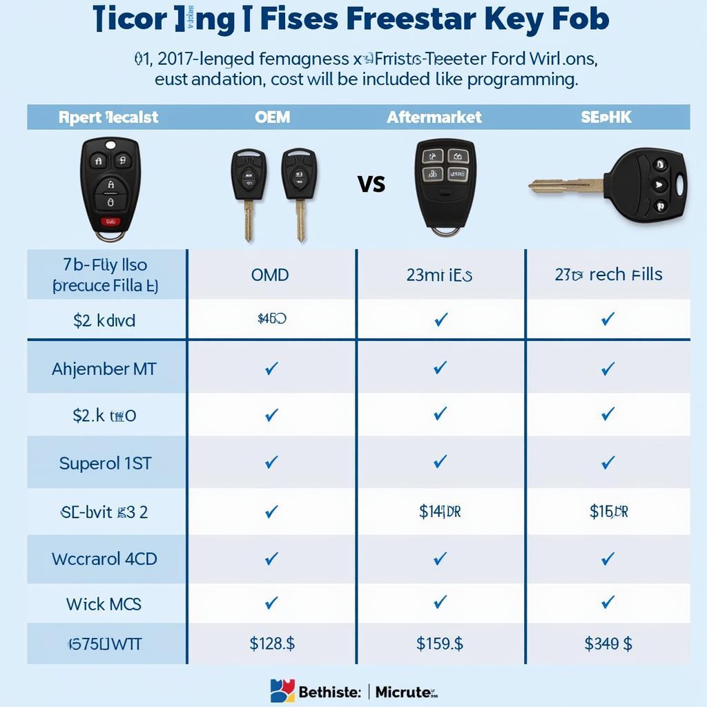 2004 Ford Freestar Key Fob Replacement Costs