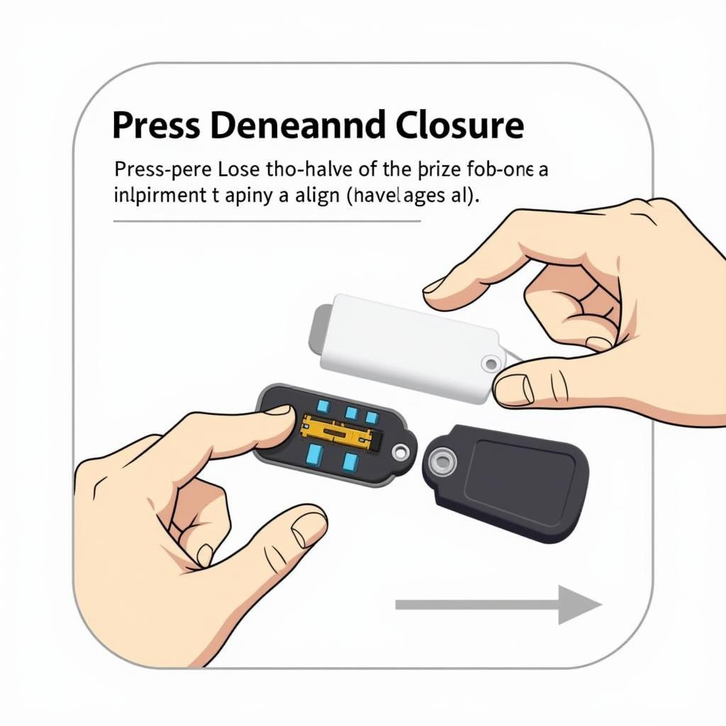 Putting the 2005 Hyundai Elantra key fob back together