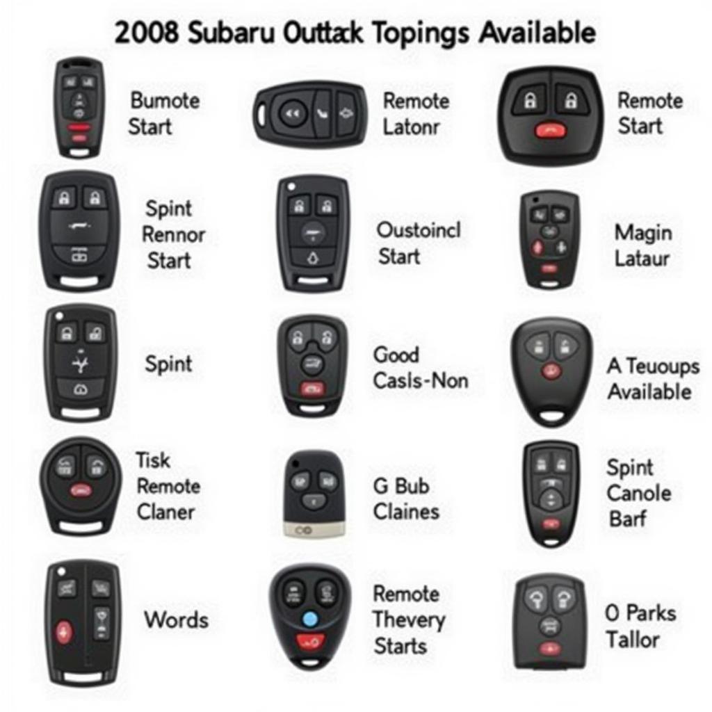 Different 2008 Subaru Outback Key Fob Types