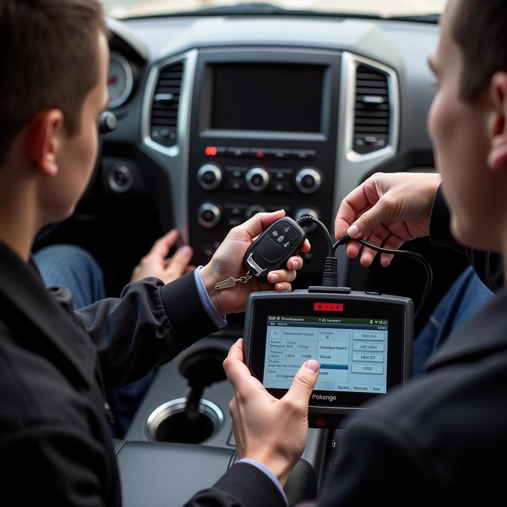 Programming a 2011 Dodge Durango key fob at a dealership