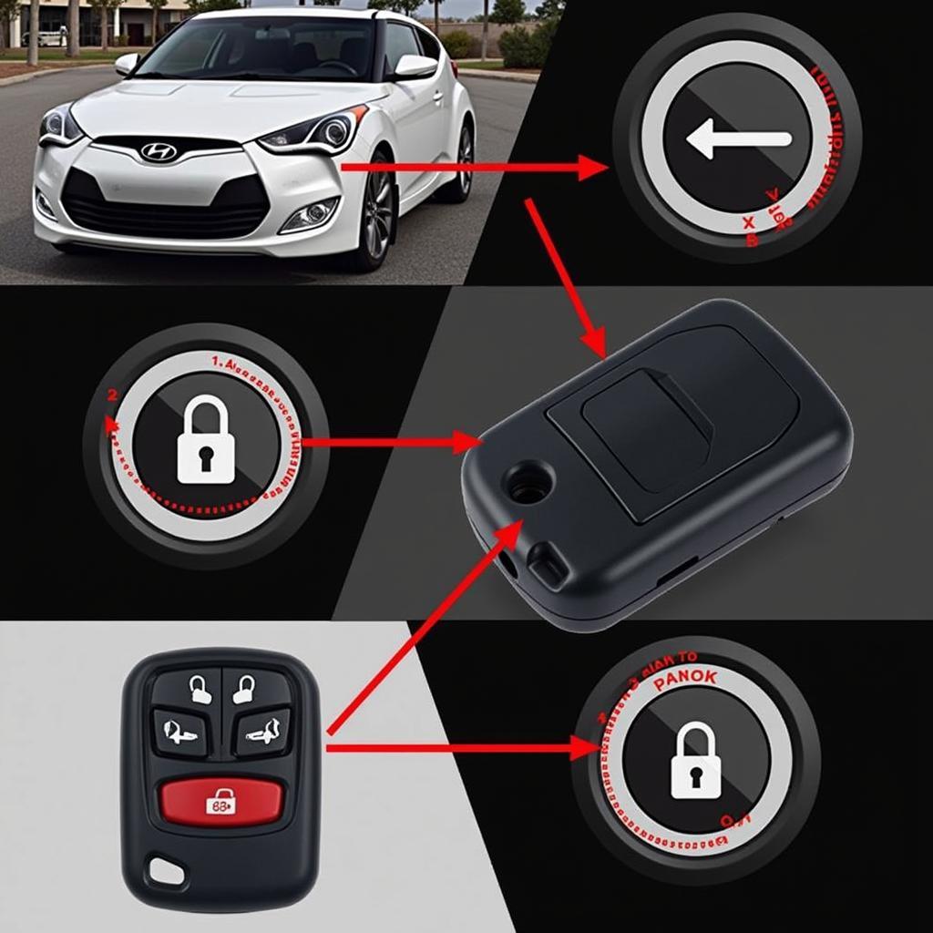 2012 Hyundai Veloster Key Fob: Lock, Unlock, Trunk Release, and Panic Buttons