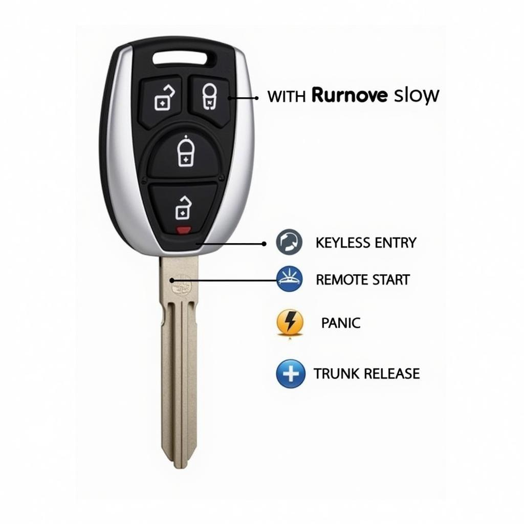 2013 Chevy Cruze Key Fob Functions: Keyless Entry, Remote Start, Panic Button, Trunk Release