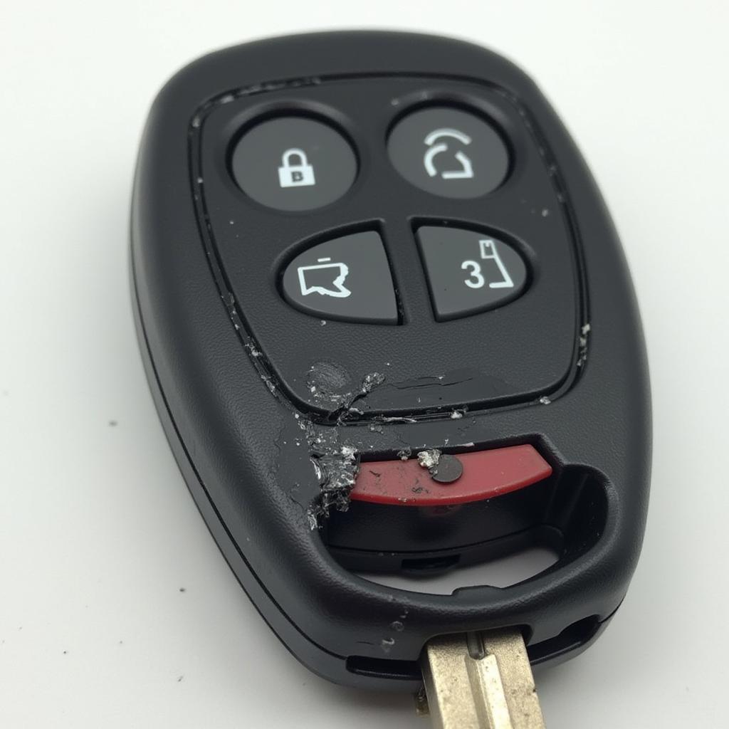 Damaged 2013 Chevy Equinox Key Fob Case