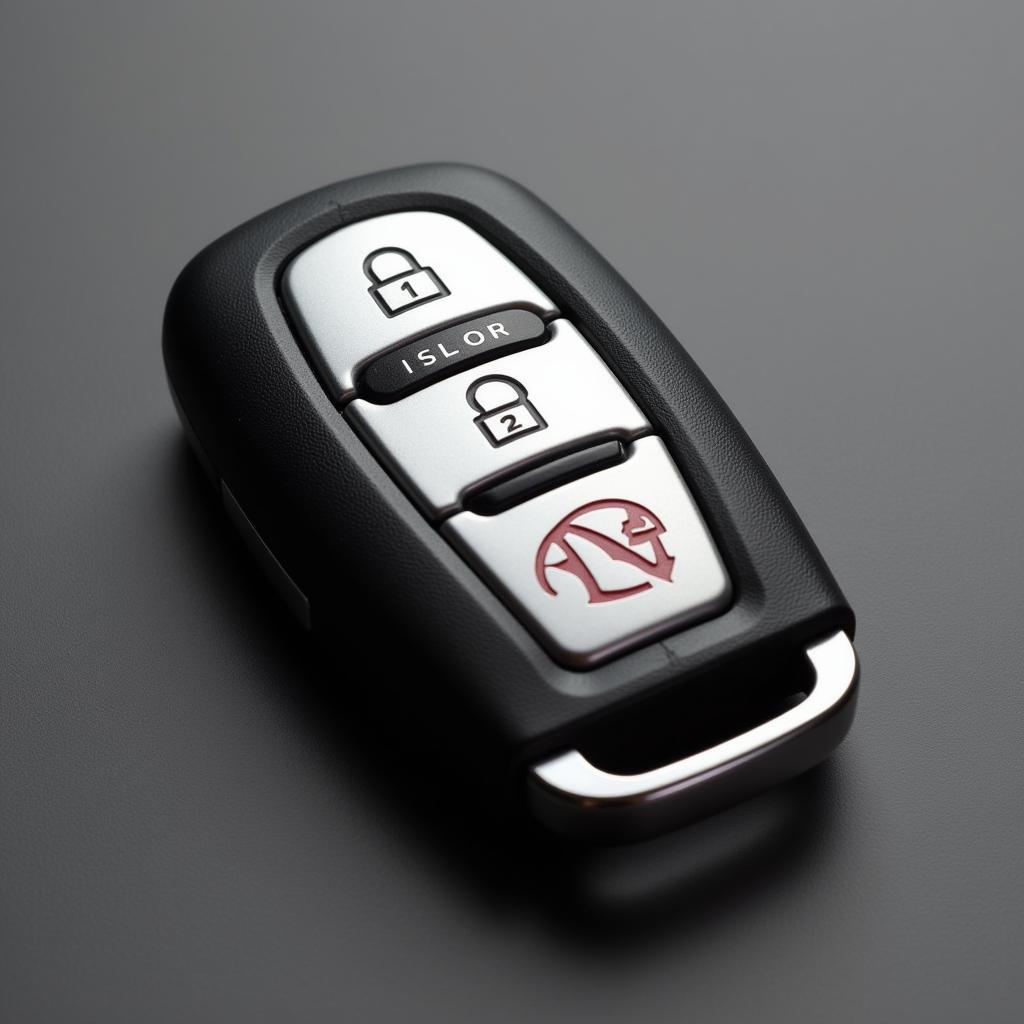 2013 Nissan Altima key fob with buttons for lock, unlock, trunk, and panic functions