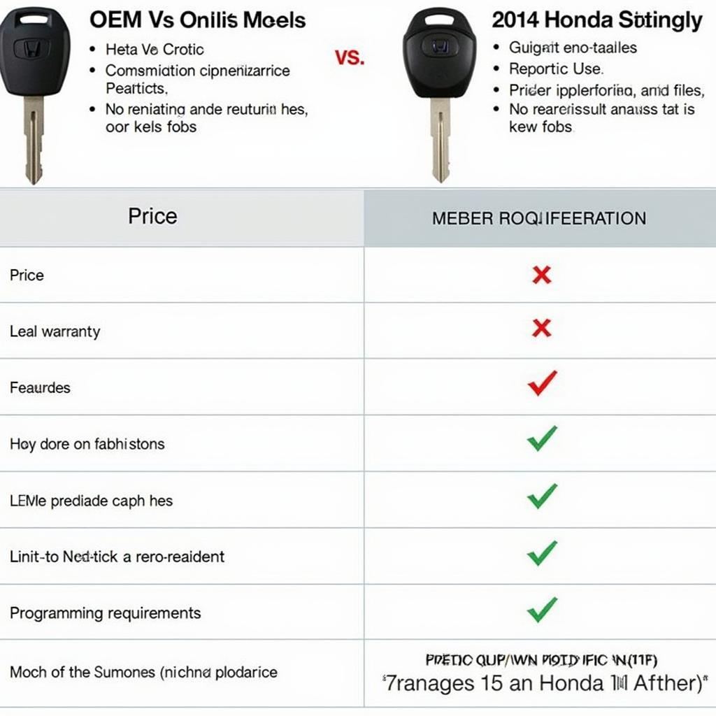 2014 Honda Crosstour Key Fob Comparison - OEM vs Aftermarket