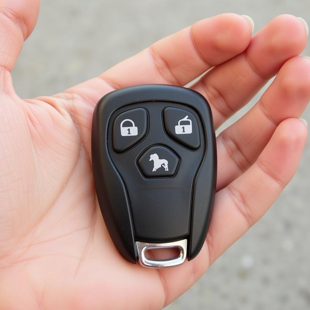 2015 Ford Mustang Key Fob Held in Hand