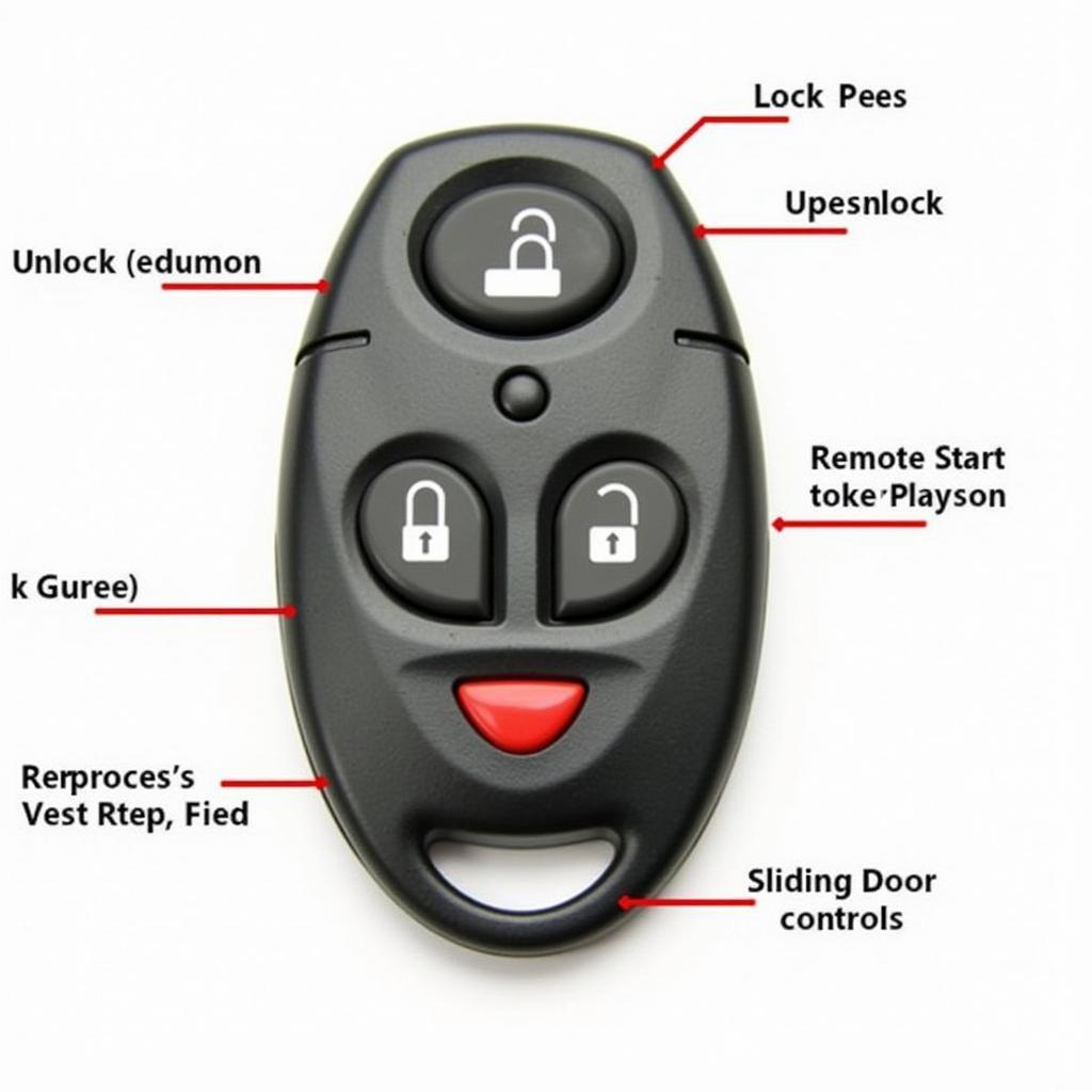 2016 Nissan Quest Key Fob Functions: Lock, Unlock, Panic, Remote Start, Sliding Doors