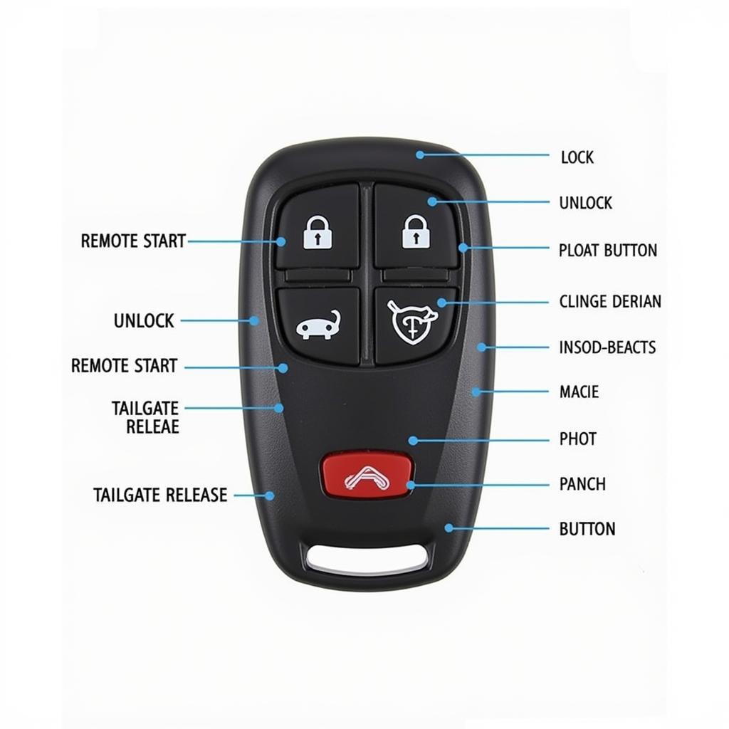 2017 Ford F150 Key Fob Functions and Buttons