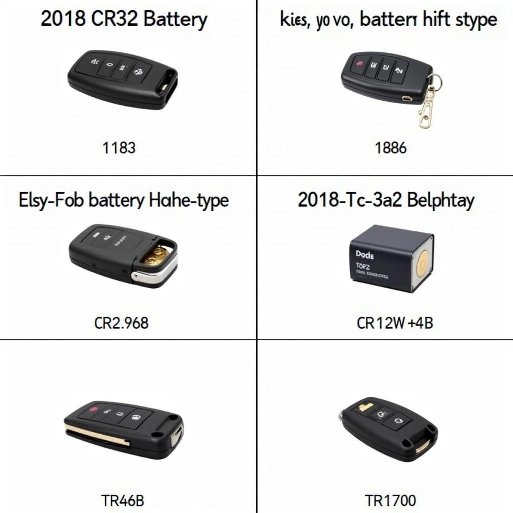 2018 Ford Key Fob Battery Sizes Chart