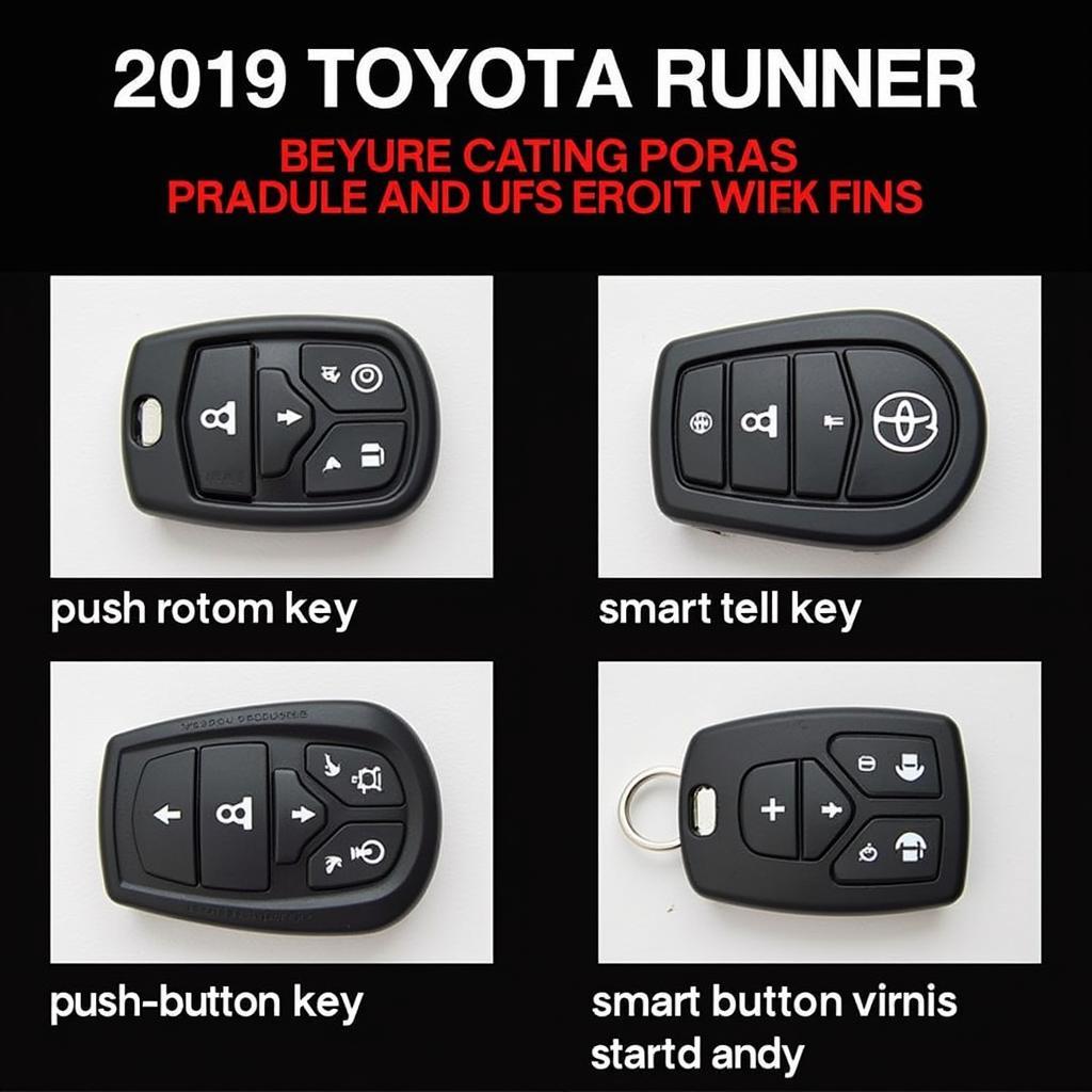 Different Types of 2019 Toyota 4Runner Key Fobs