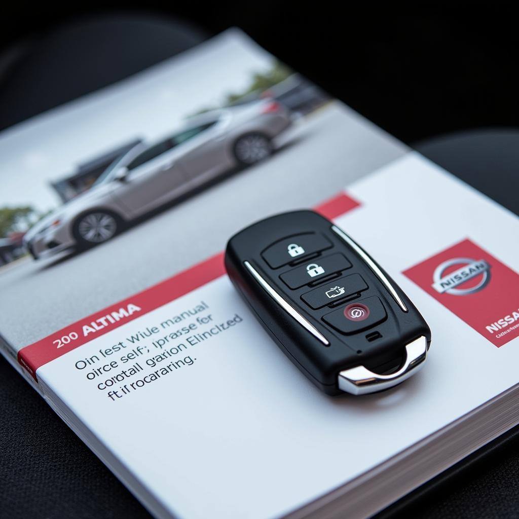 Nissan Altima Key Fob and Owner's Manual