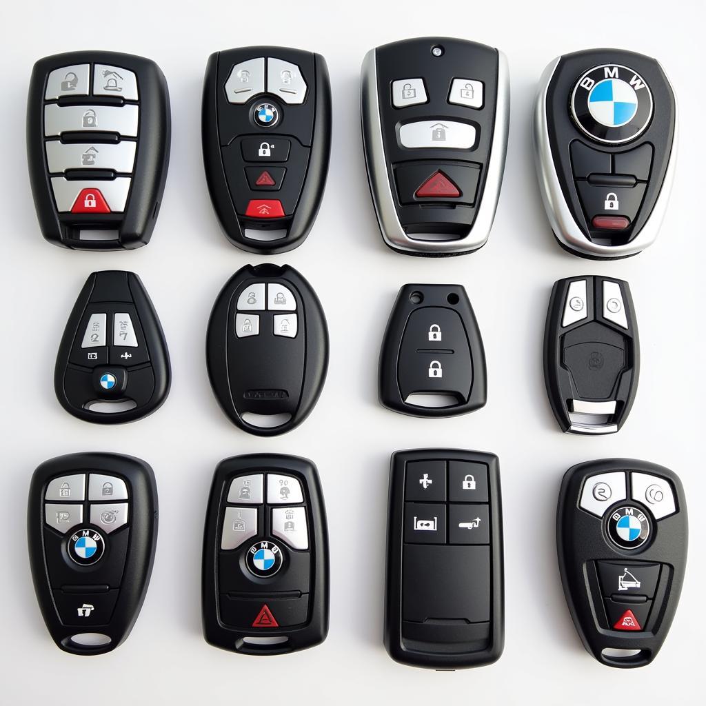 Different types of BMW X5 key fobs