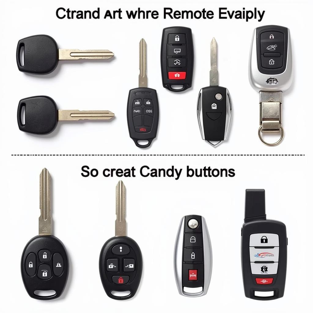 Various Car Key Fob Types