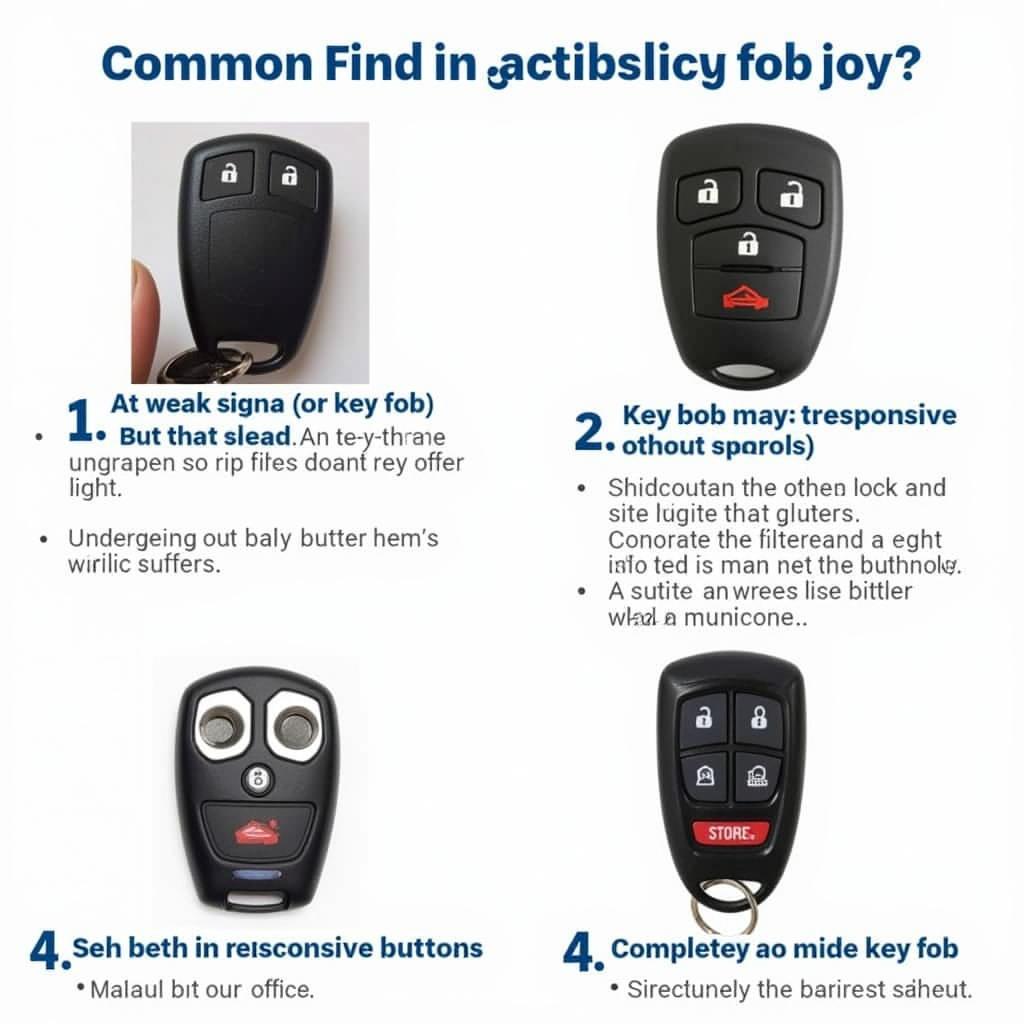 Troubleshooting common Ford key fob problems like unresponsive buttons, weak signal, or complete failure.