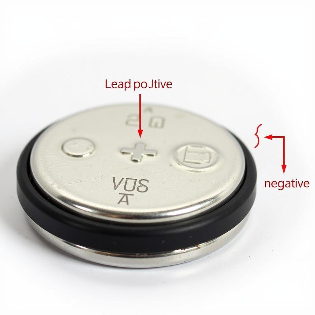 CR2032 Battery Positive and Negative Terminals