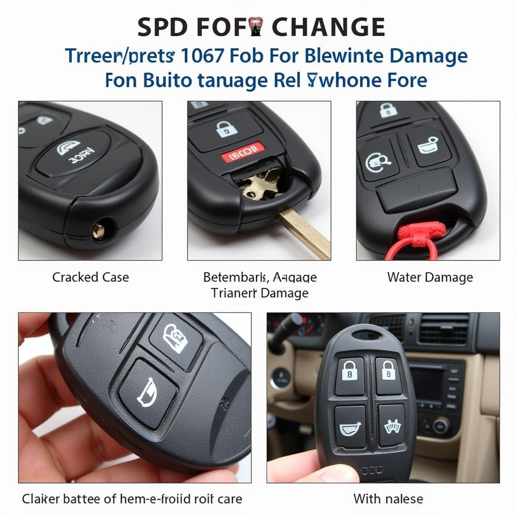 Damaged 2000 Ford Expedition Key Fob