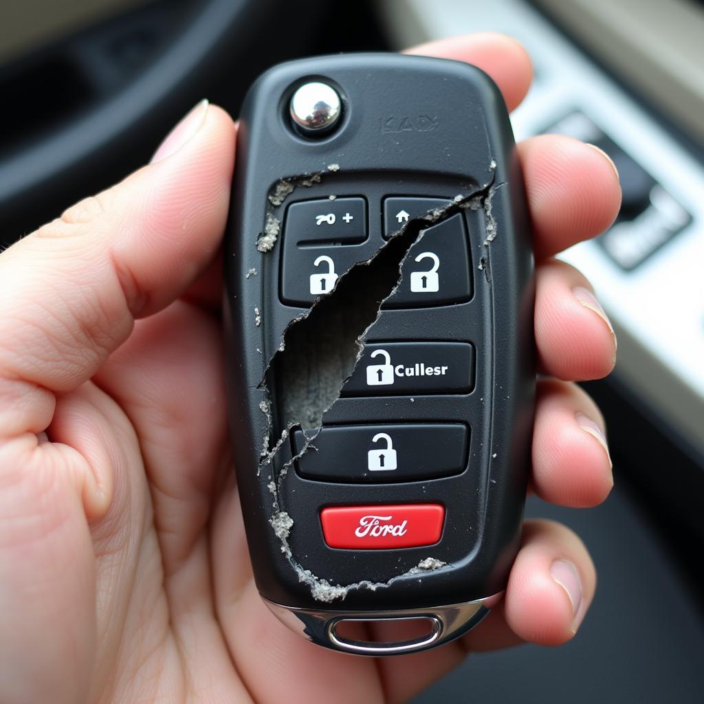 Damaged Ford Fusion Key Fob