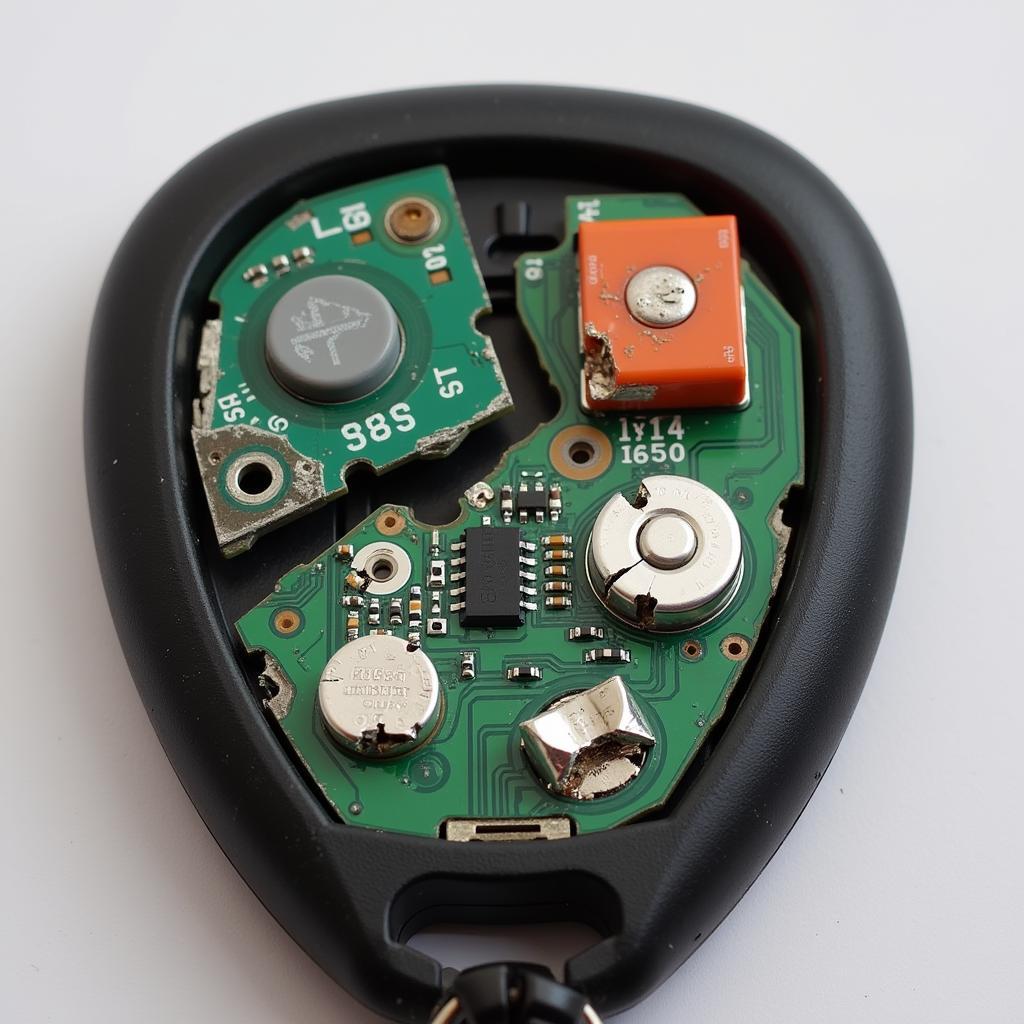 Damaged Key Fob Internal Components