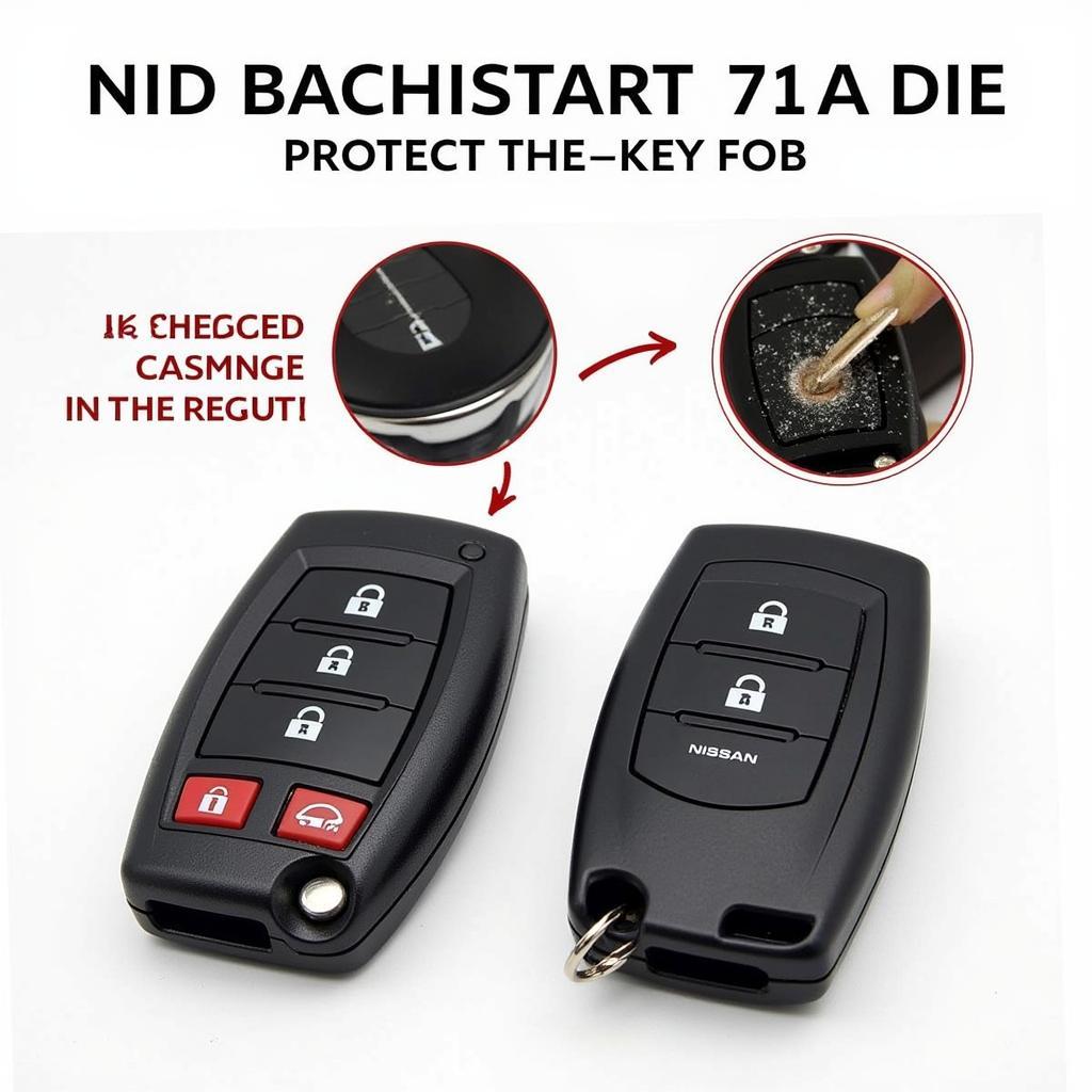 Damaged Nissan Key Fob