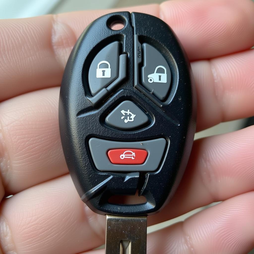 Damaged Nissan Versa Key Fob