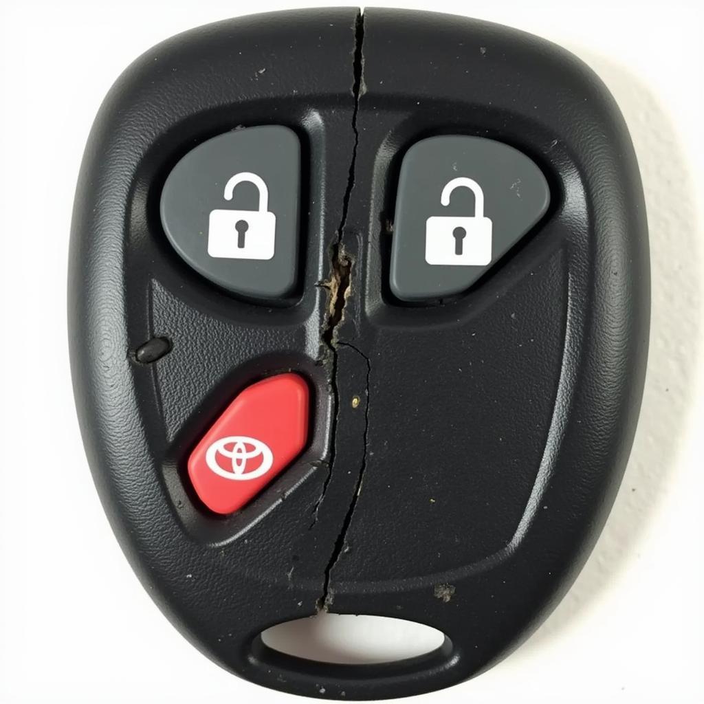 Damaged Toyota Tacoma Key Fob