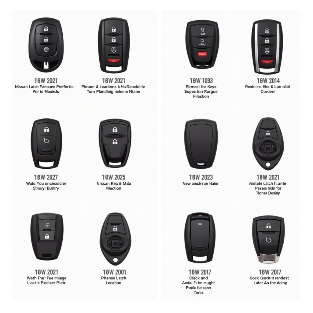 Different Nissan Rogue Key Fob Models