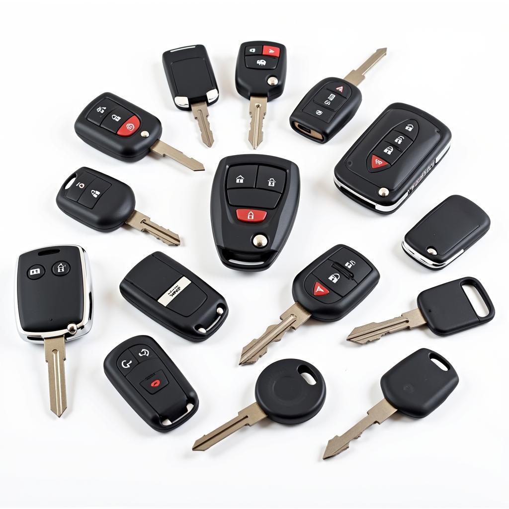 Various car key fobs