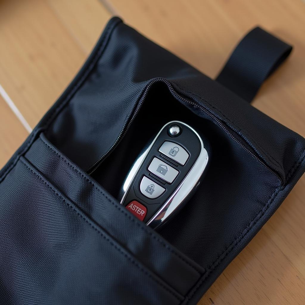 Faraday Bag Protecting Key Fob