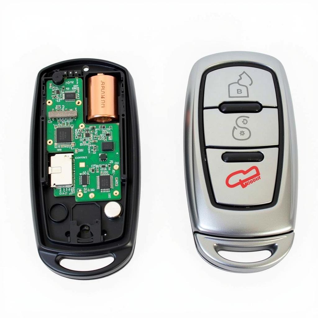 Ford F-150 Key Fob Disassembled Showing Internal Parts