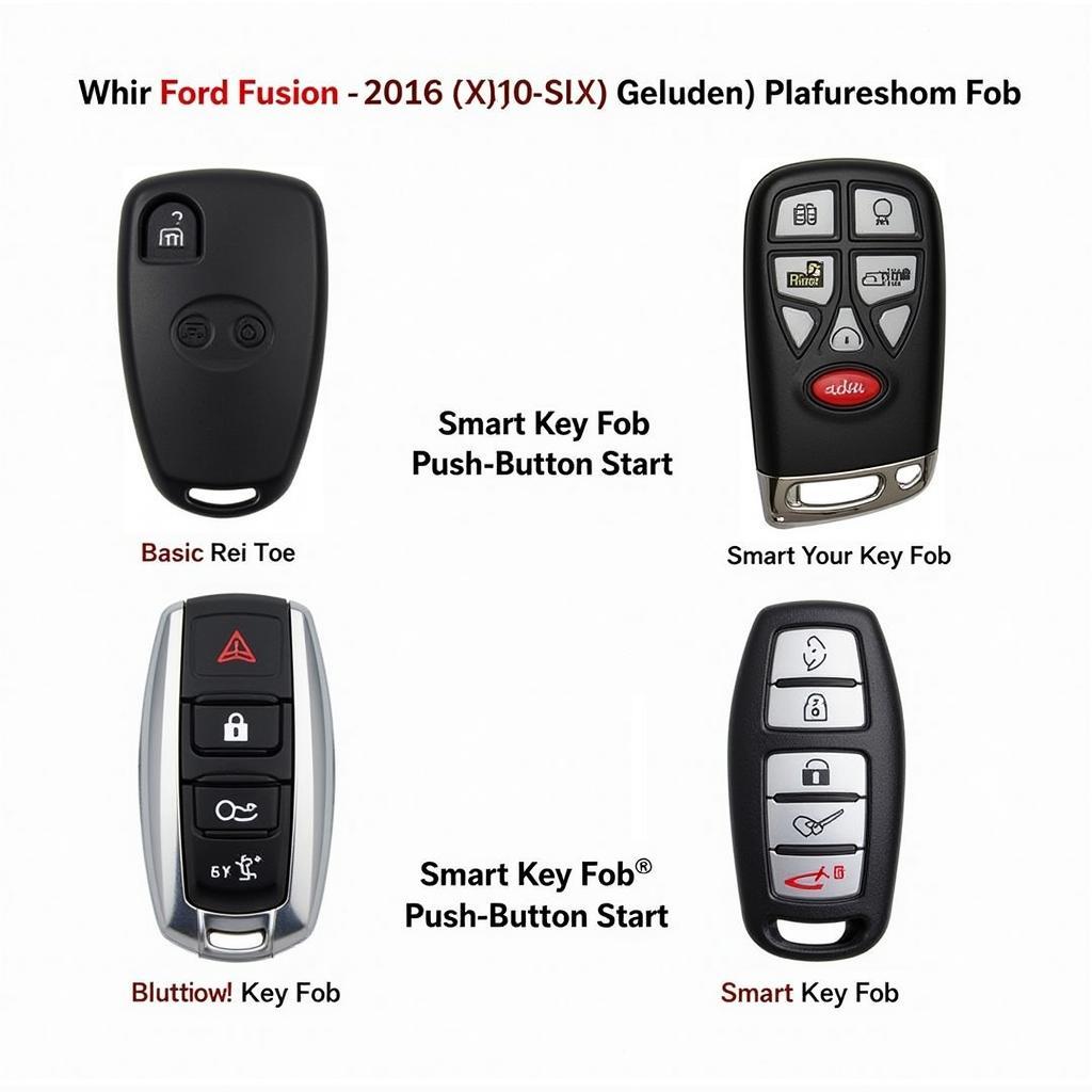 Ford Fusion 2016 Key Fob Variations