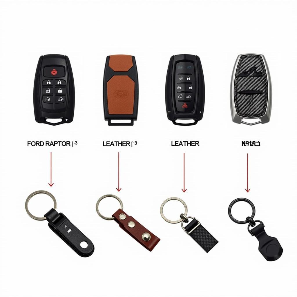 Ford Raptor Key Fob Protector Comparison: Different materials and designs.