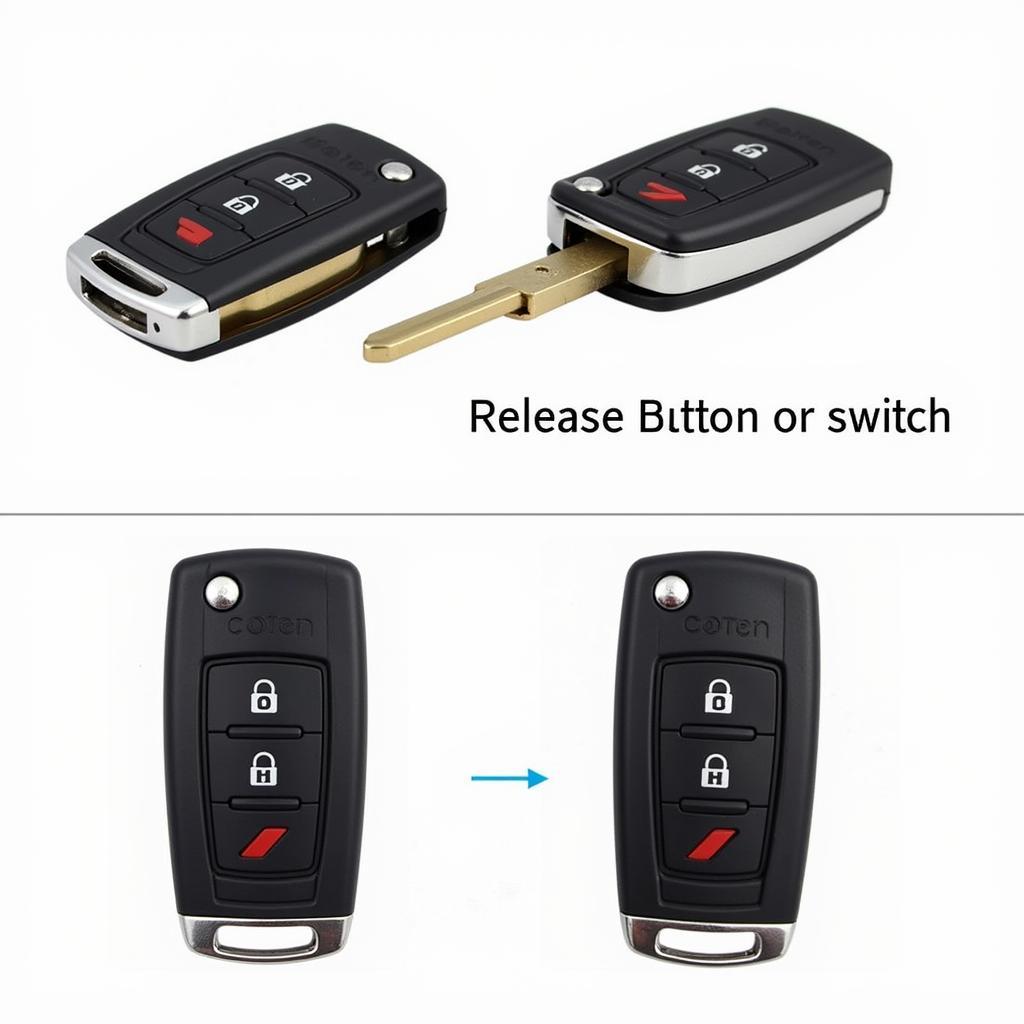 Volvo XC60 key fob with hidden mechanical key revealed