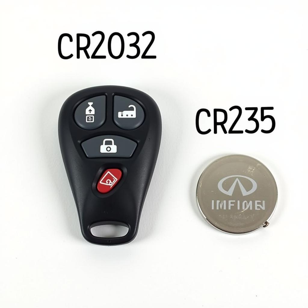 Infiniti Key Fob Battery Types CR2032 and CR2025