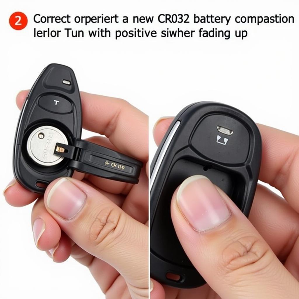 Installing CR2032 Battery in Key Fob