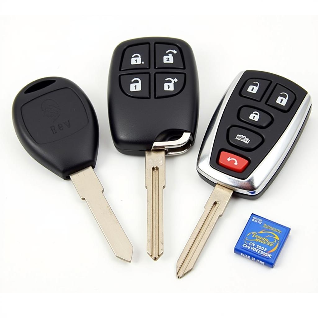 Different Jeep Compass Key Fobs and their corresponding CR2032 batteries