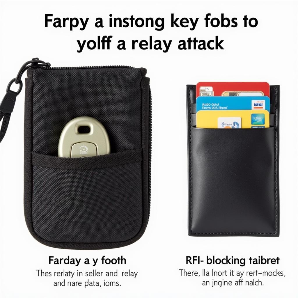 Key Fob Security Measures: Faraday Pouch and RFID Blocking Wallet