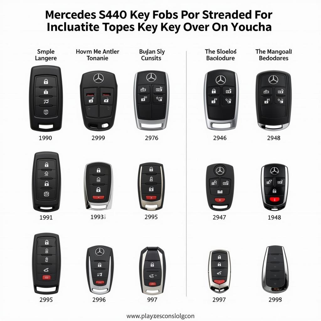 Different Mercedes S430 Key Fob Types