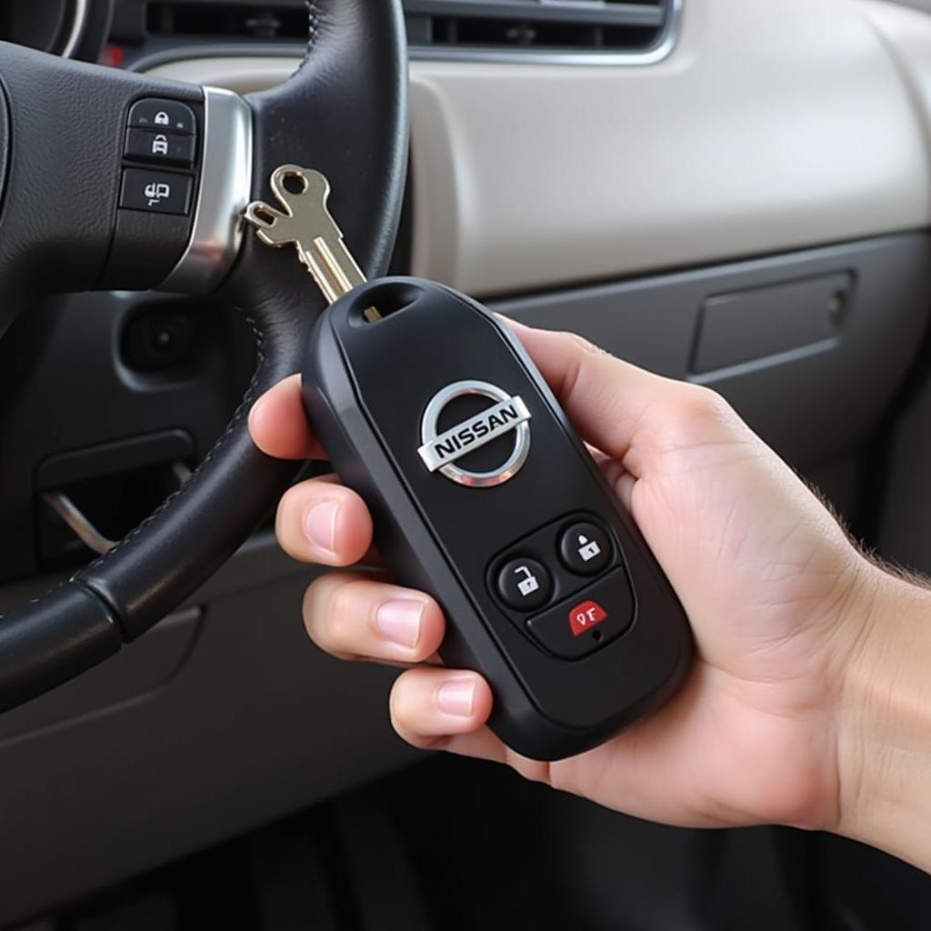 Nissan Cube Key Fob Holder in Hand