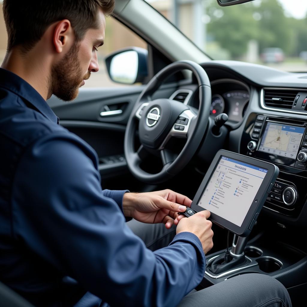 Nissan Dealer Programming a Key Fob