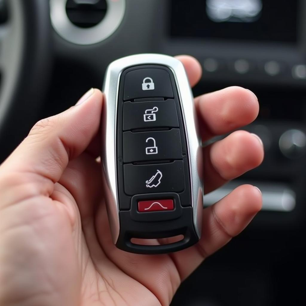 Nissan Pathfinder Key Fob In Hand