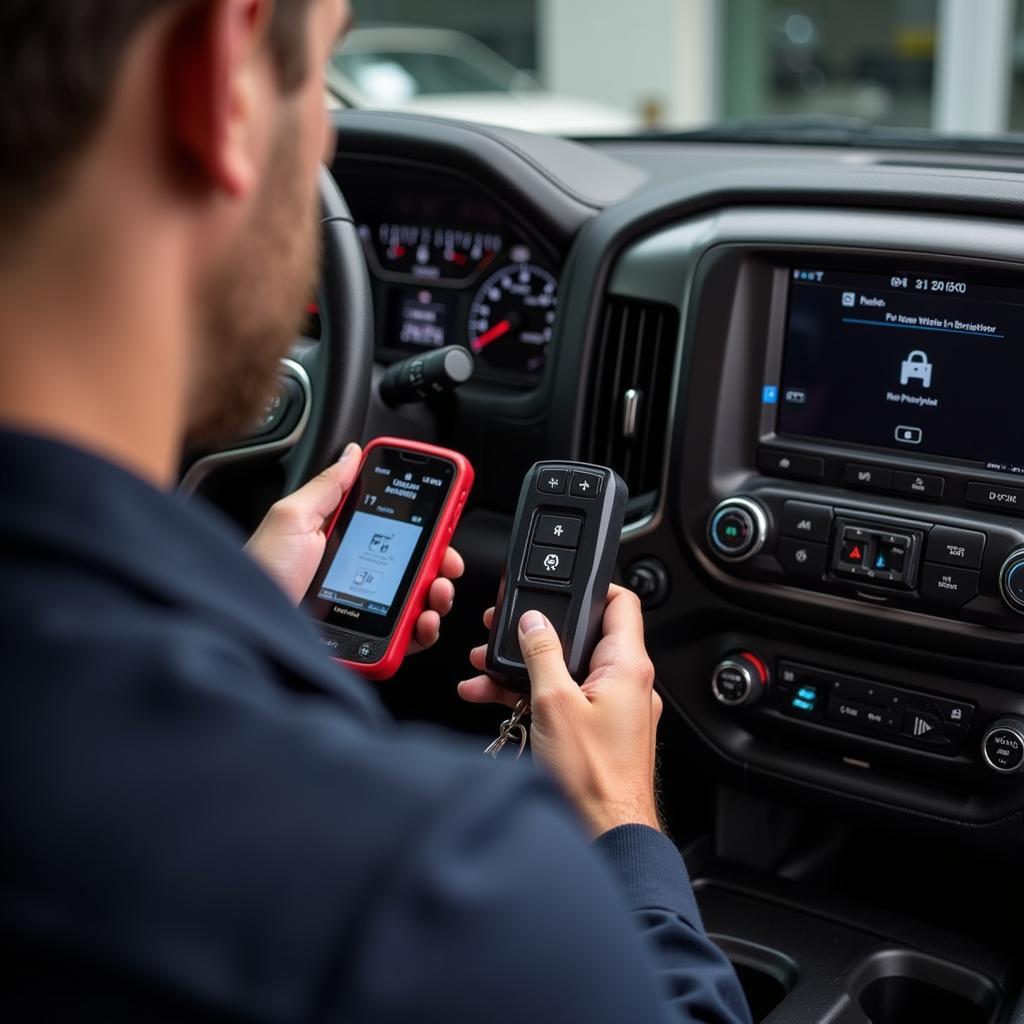 Professional Programming of a 2017 Chevy Silverado Key Fob Using Diagnostic Tools