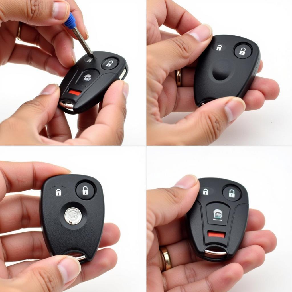 Replacing the battery in a 2004 Chevy Tahoe key fob.