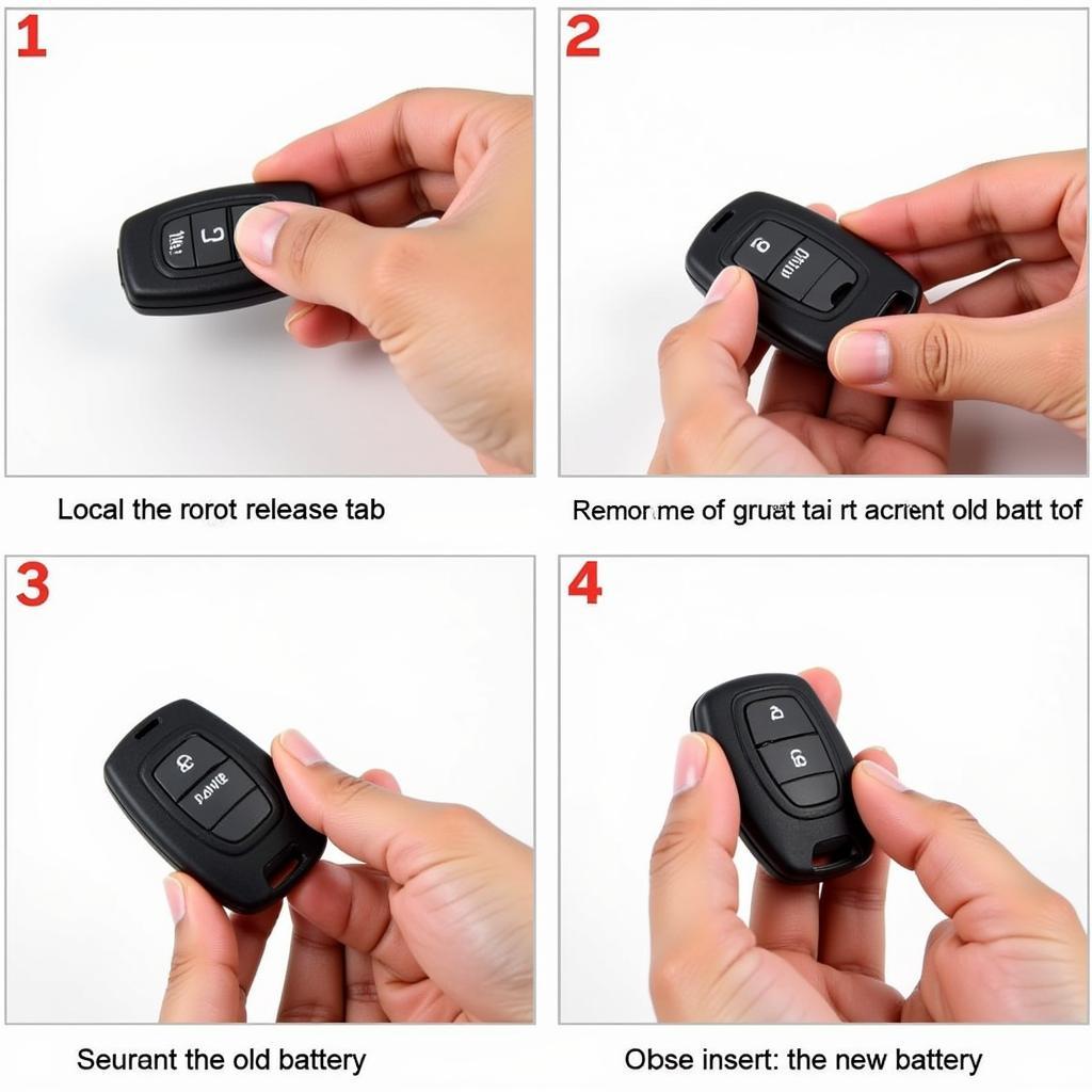 Step-by-step process of replacing the 2018 Toyota Yaris key fob battery.