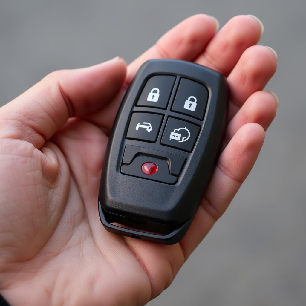 Holding a Toyota 4Runner Key Fob