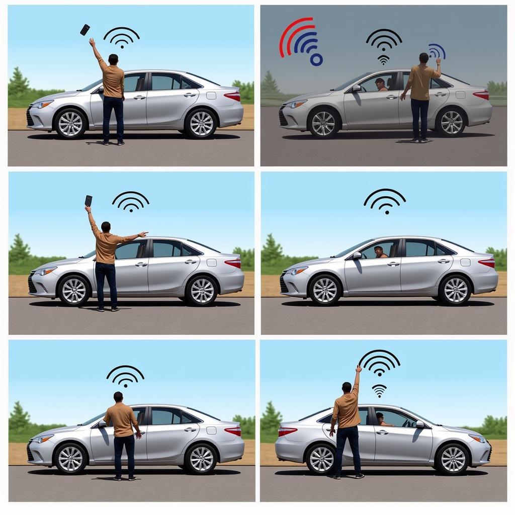 Testing the Range of a Toyota Camry Key Fob