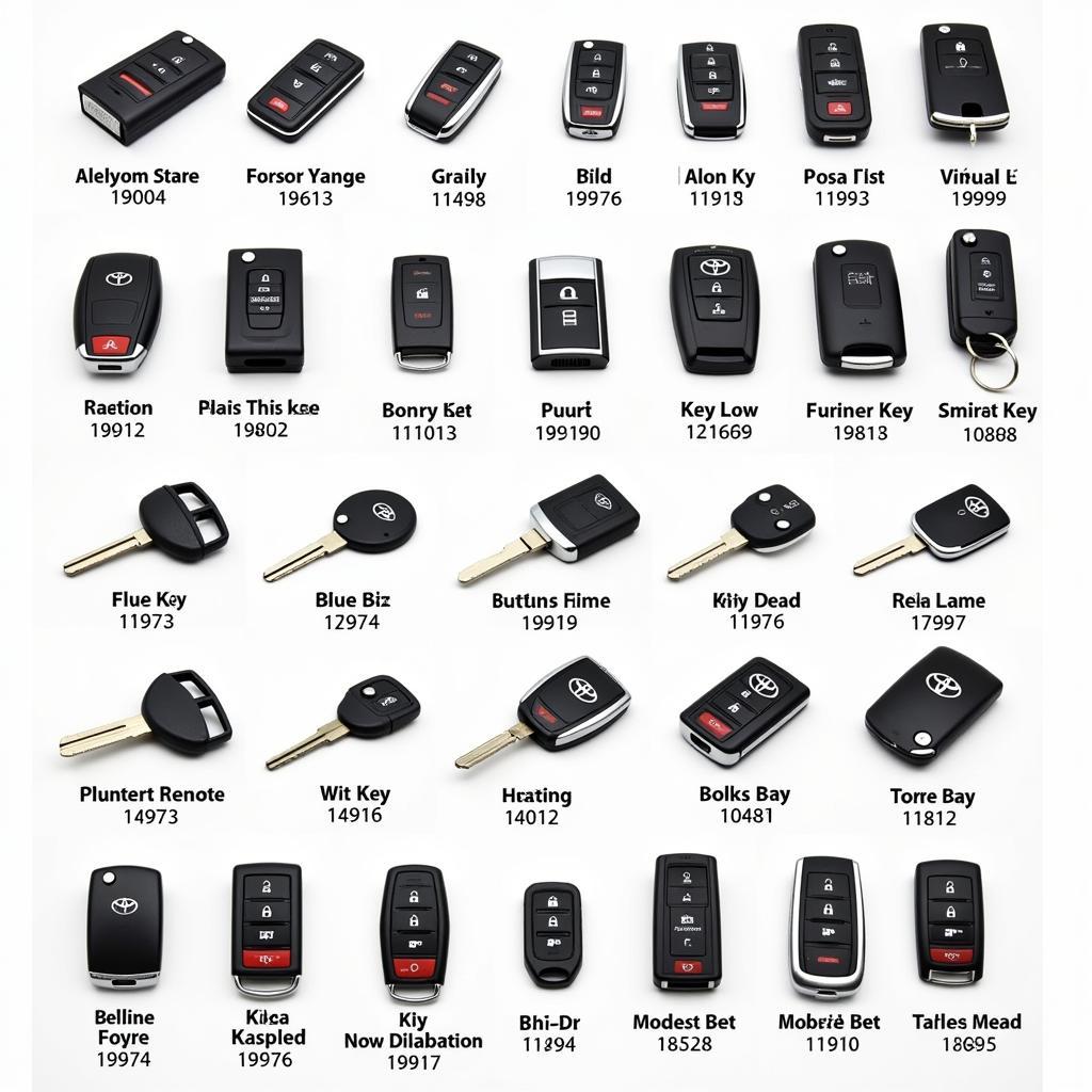 Types of Toyota Key Fobs