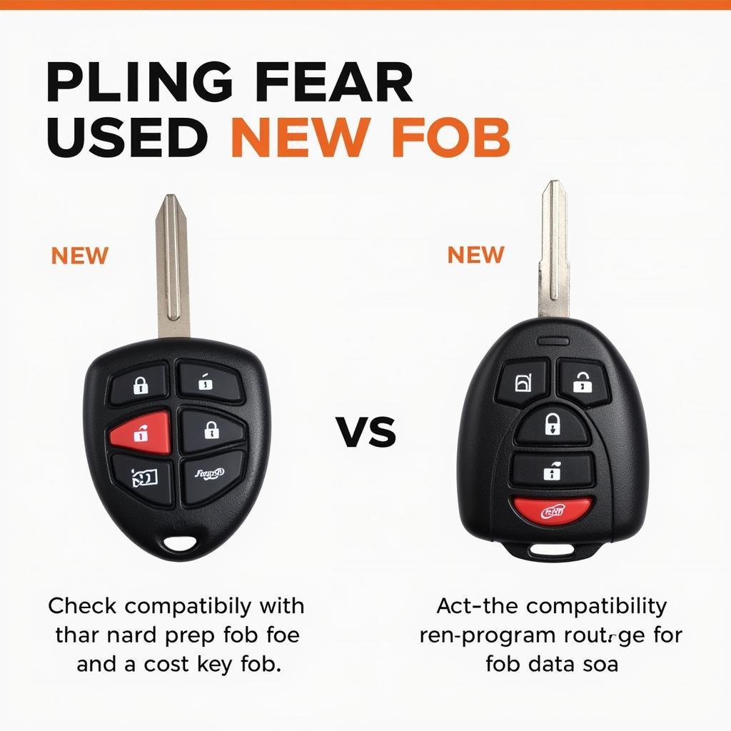 Comparing a Used Key Fob with a New Key Fob