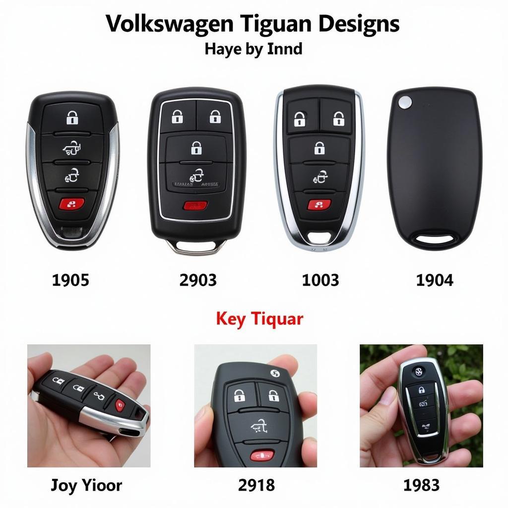 Different Volkswagen Tiguan Key Fobs