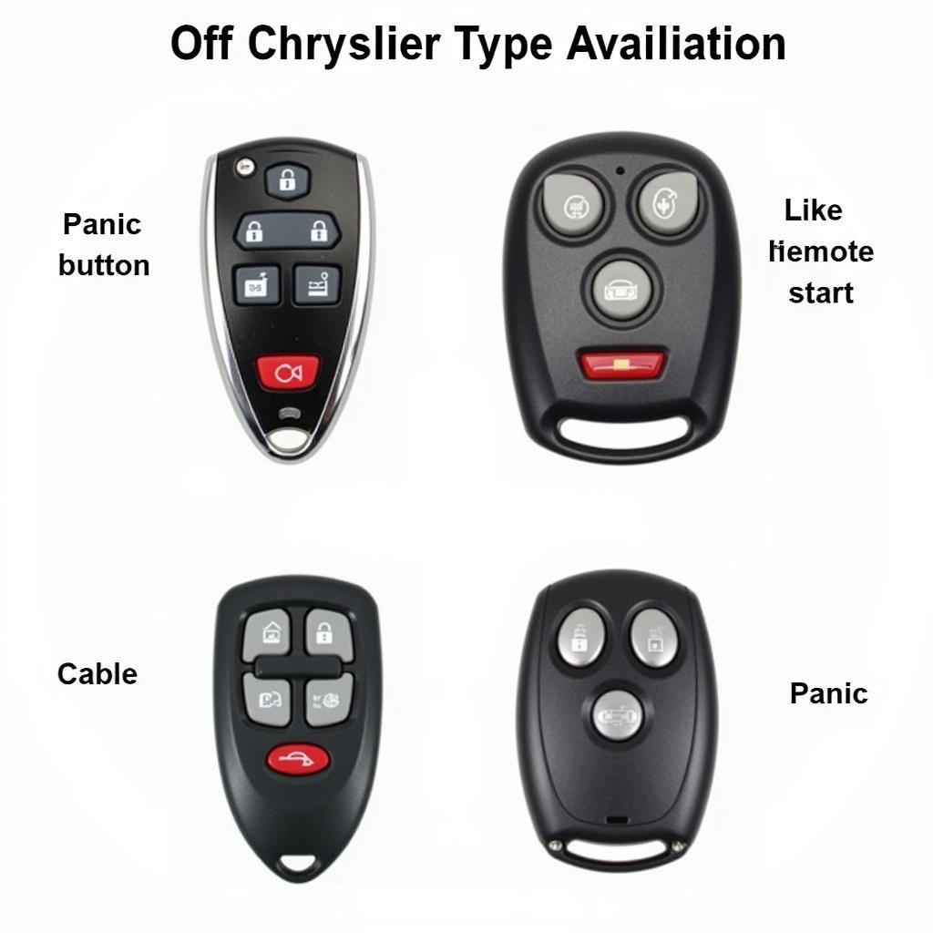 Different 06 Chrysler Pacifica Key Fob Types